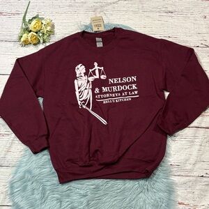 NWT Sage & Sprout Nelson & Murdock Marvel Daredevil Crewneck Sweatshirt